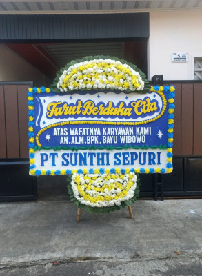 Papan Bunga Duka di Drono
